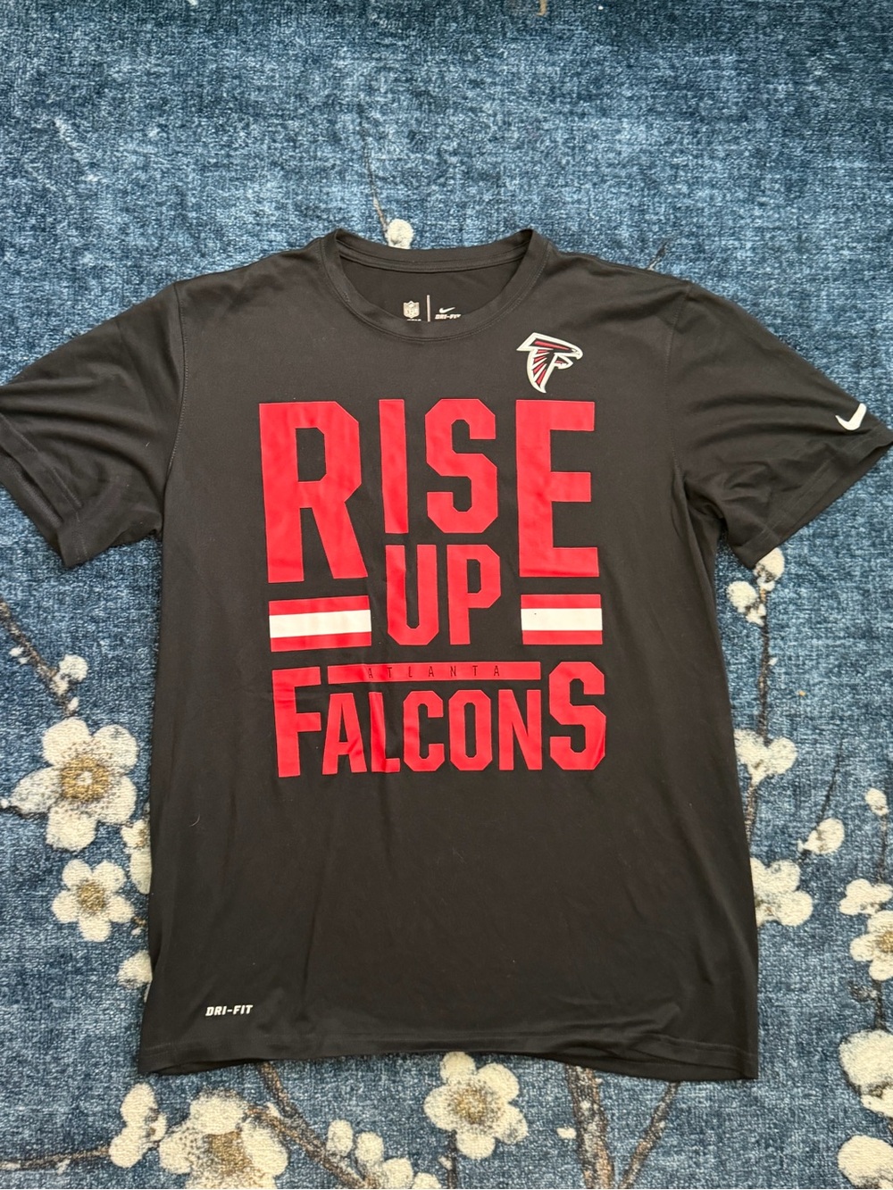 Nike Atlanta Falcons "Rise Up" Black & Red Short Sleeve Tee